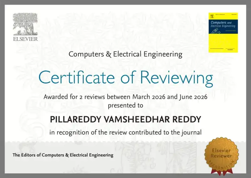 Peer-review recognition certificate — Computers & Electrical Engineering