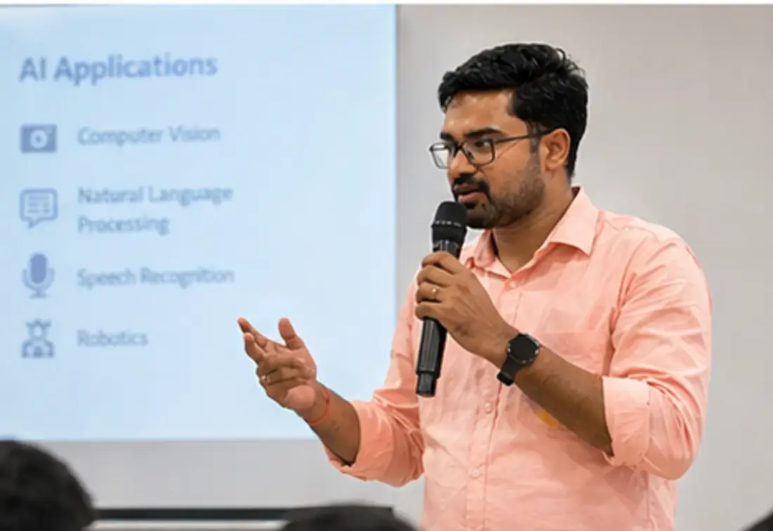 Presenting AI Applications — Computer Vision, NLP, Speech, and Robotics.